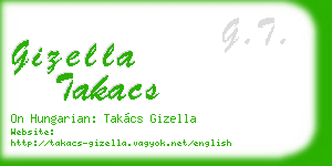 gizella takacs business card